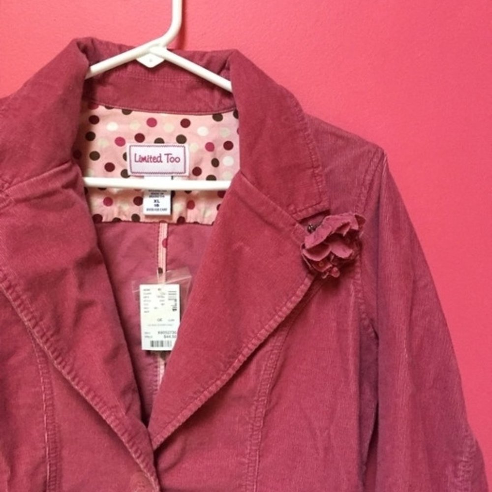 Adorable Pink Corduroy Jacket NEW with Tags - Vintage 90's Limited Too